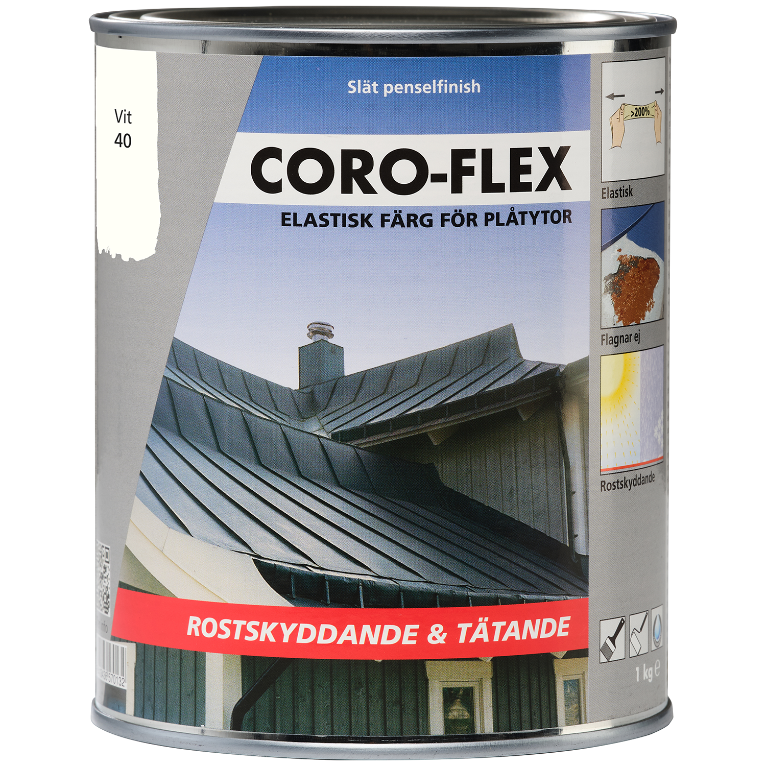 PLÅTFÄRG CORO-FLEX VIT 1KG