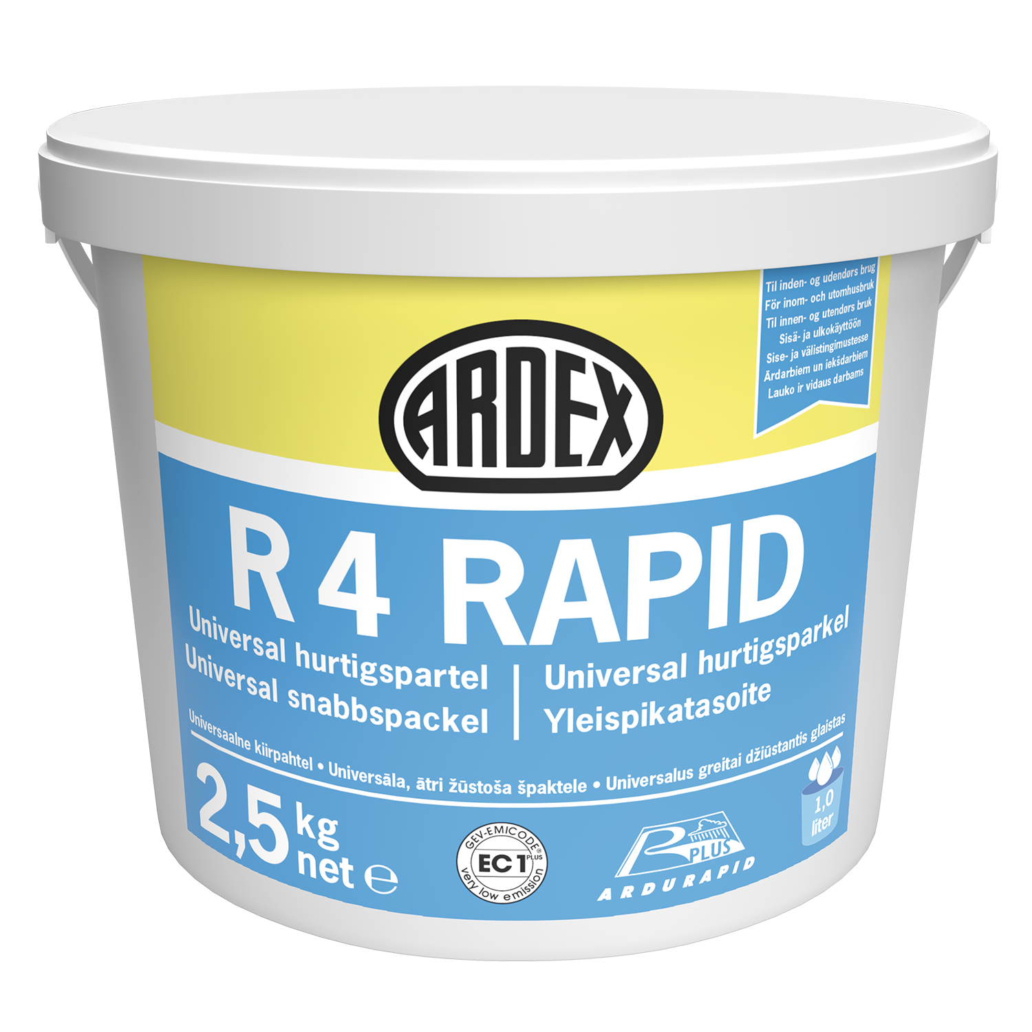 ARDEX R4 RAPID 2,5 KG SNABBHÄRDANDE PULVERSPACKEL