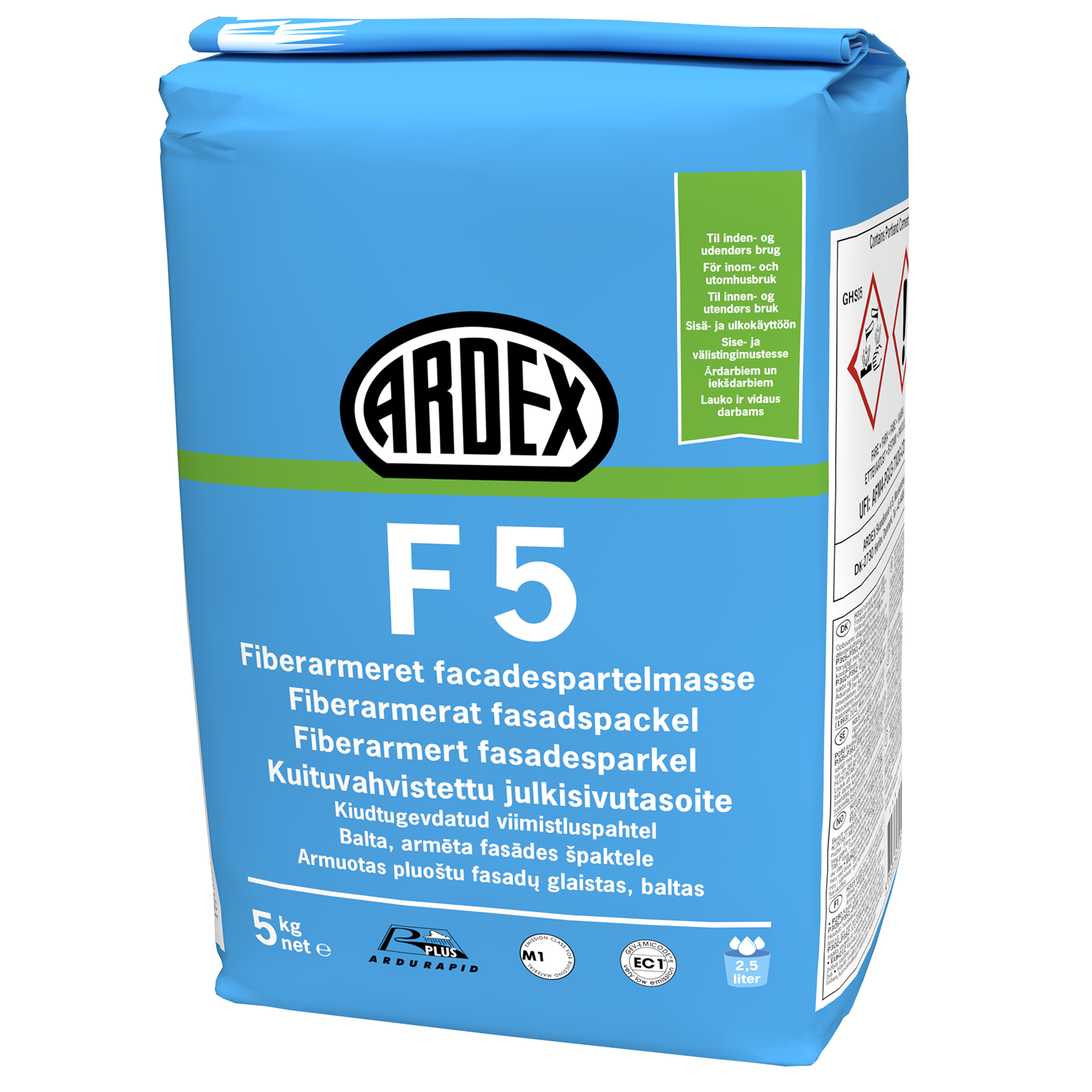 ARDEX F 5 5 KG SNABBHÄRDANDE PULVERSPACKEL