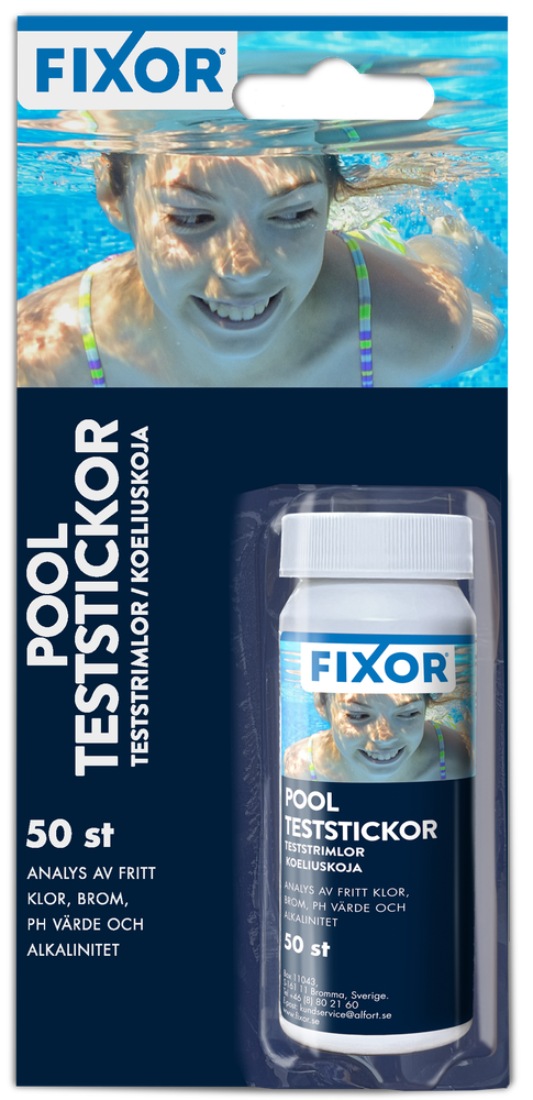 TESTSTICKOR KLOR/BROM/PH FIXOR