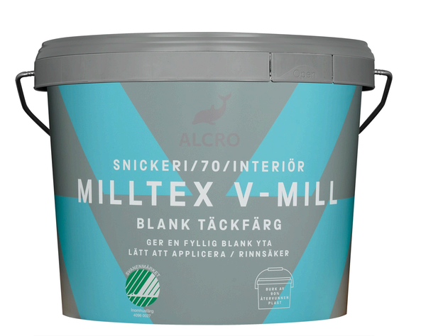 Milltex V-Mill Blank Täckfärg Vit 3L