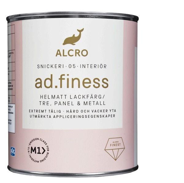 ad.finess Helmatt Lackfärg Vit/Bas A 0,675L