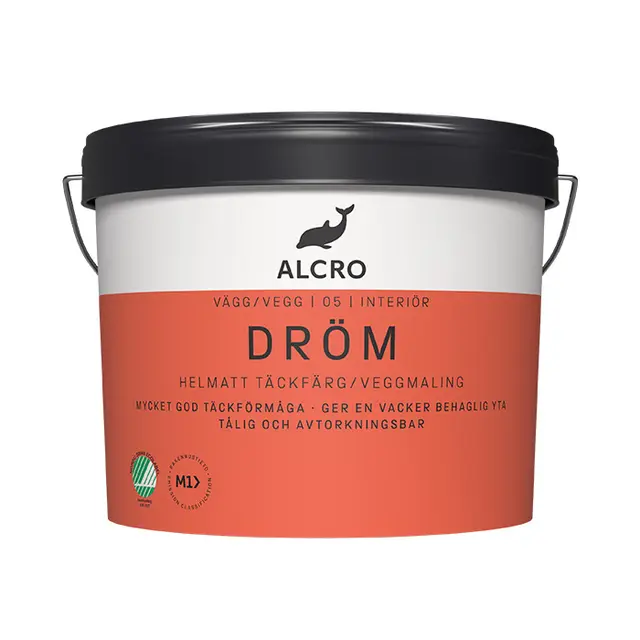 Dröm Helmatt Täckfärg Vit/Bas A 9L