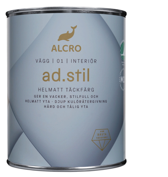 ad.stil Helmatt Täckfärg Vit/Bas A 0,9L
